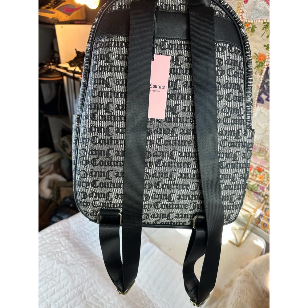 📚✏️🚌BACK TO SCHOOL Juicy couture blk backpack nwt - Picture 4 of 11